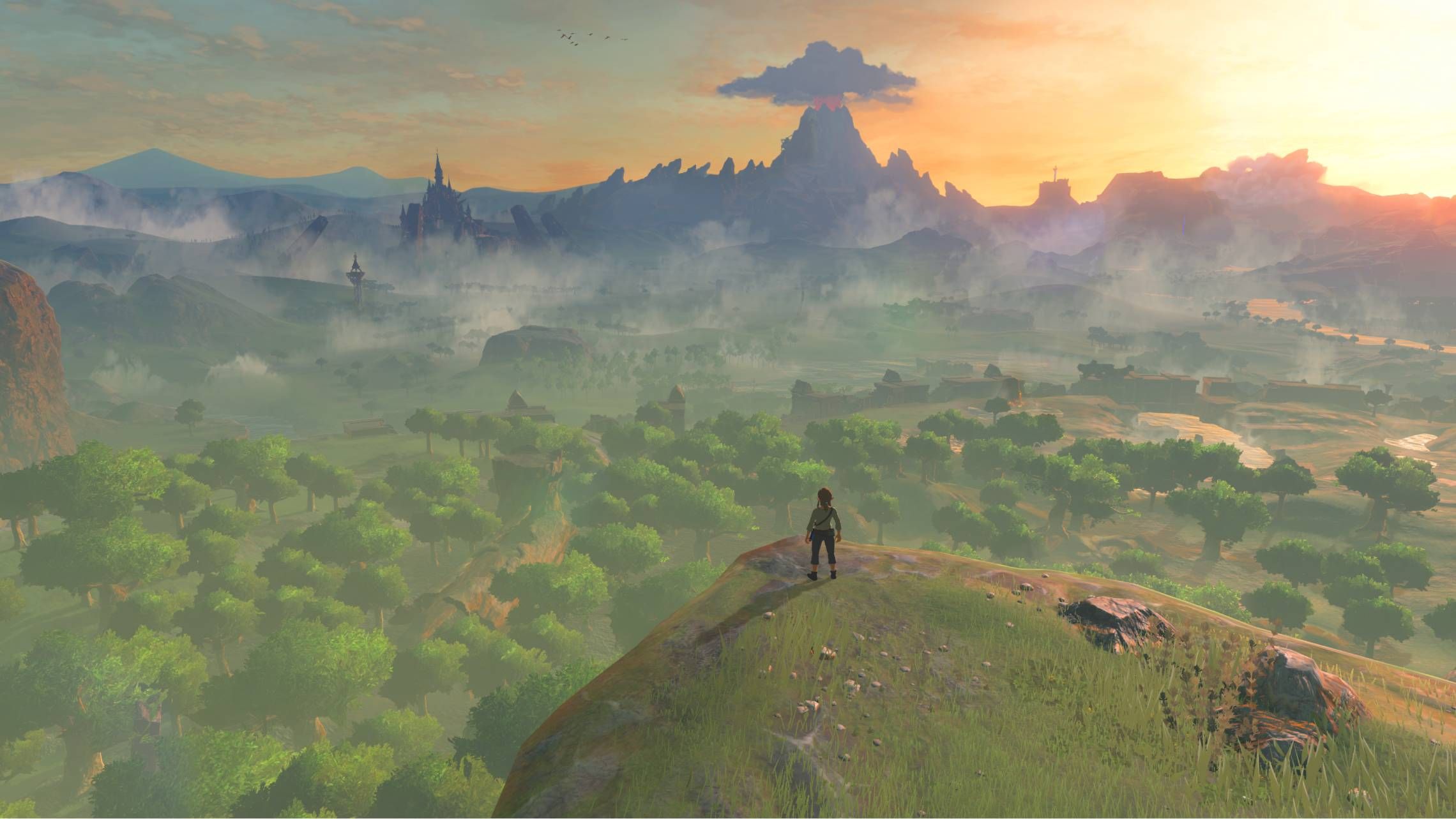 Link overlooking Hyrule in The Legend of Zelda: Breath of the Wild