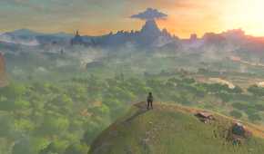 Link overlooking Hyrule in The Legend of Zelda: Breath of the Wild