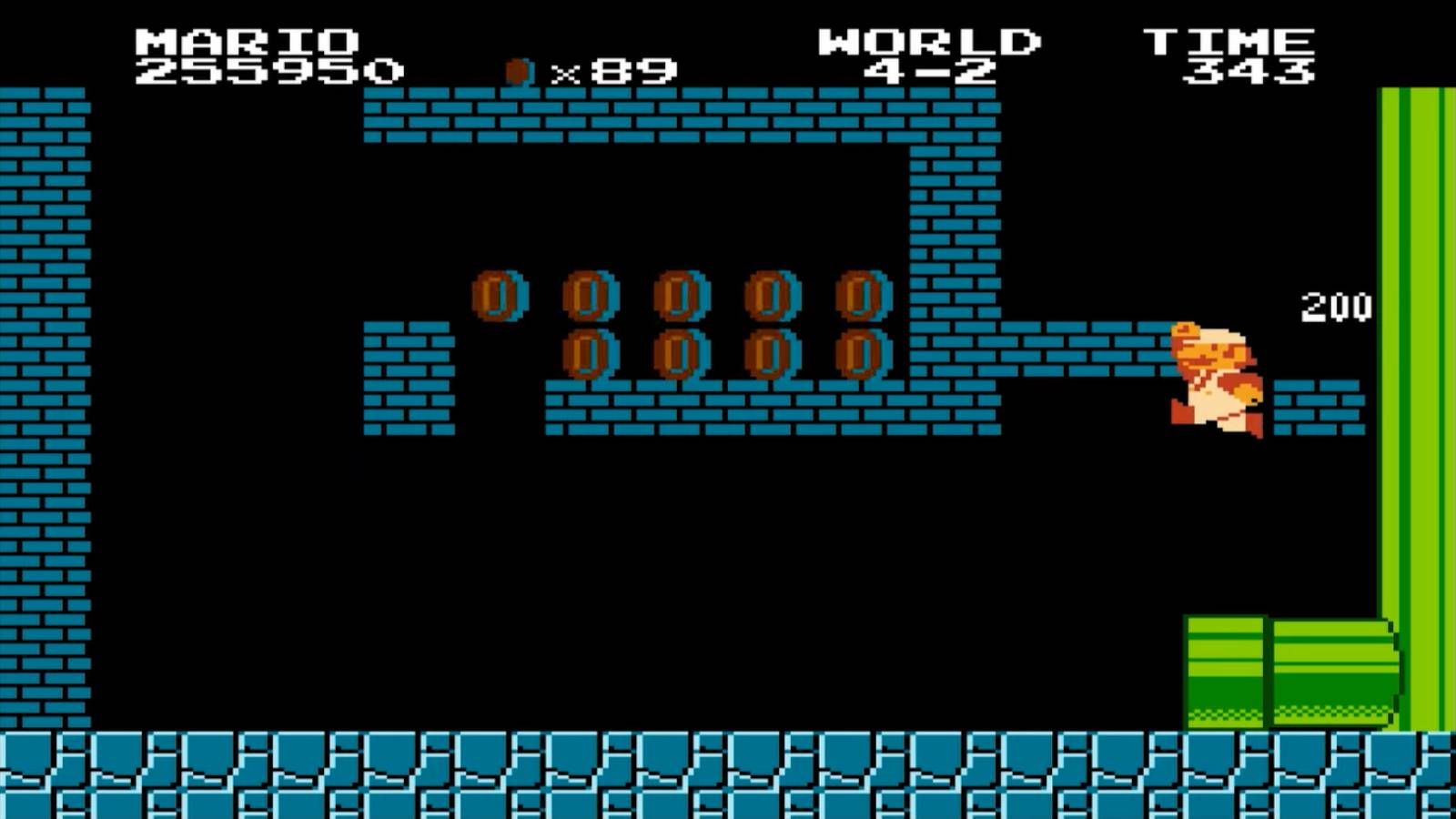 screenshot from super mario bros coins underground