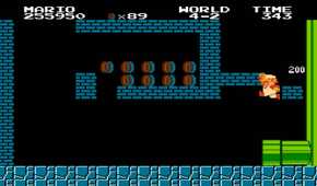 screenshot from super mario bros coins underground