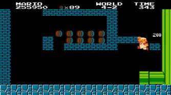 screenshot from super mario bros coins underground