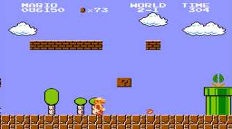 screenshot from super mario bros showing fire mario