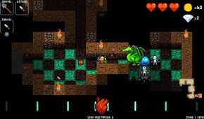 Screenshot from Crypt of the NecroDancer of