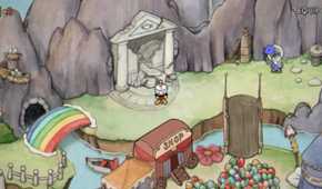 Cuphead on the world map