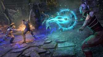Screenshot from Elder Scrolls Online of a magic attack