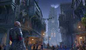 Screenshot from Elder Scrolls Online of a town