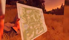 Screenshot from Firewatch of a map
