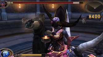 Screenshot from God Hand of Gene beating up a boss