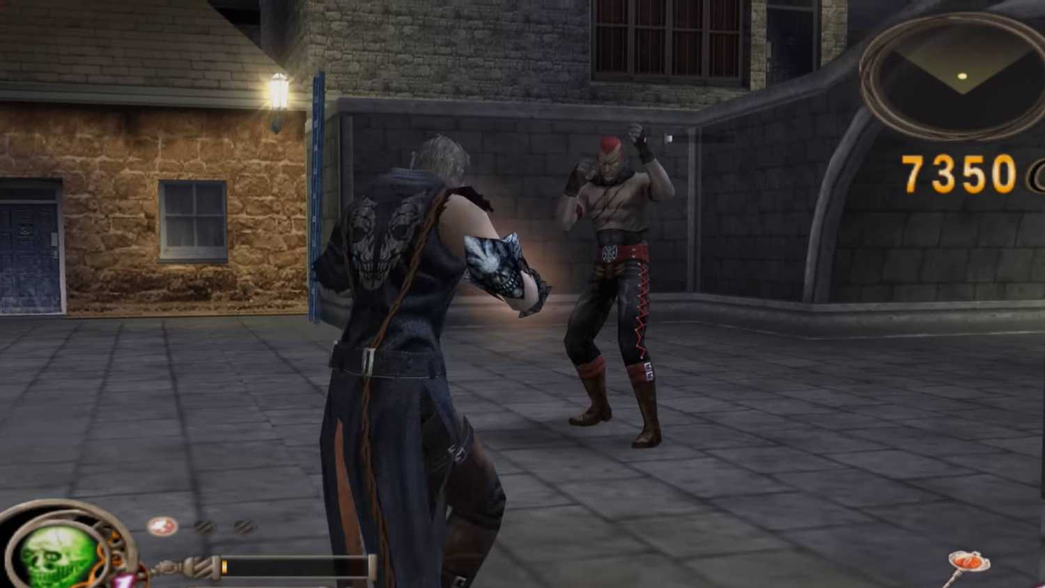 Screenshot from God Hand of Gene about to destroy an enemy