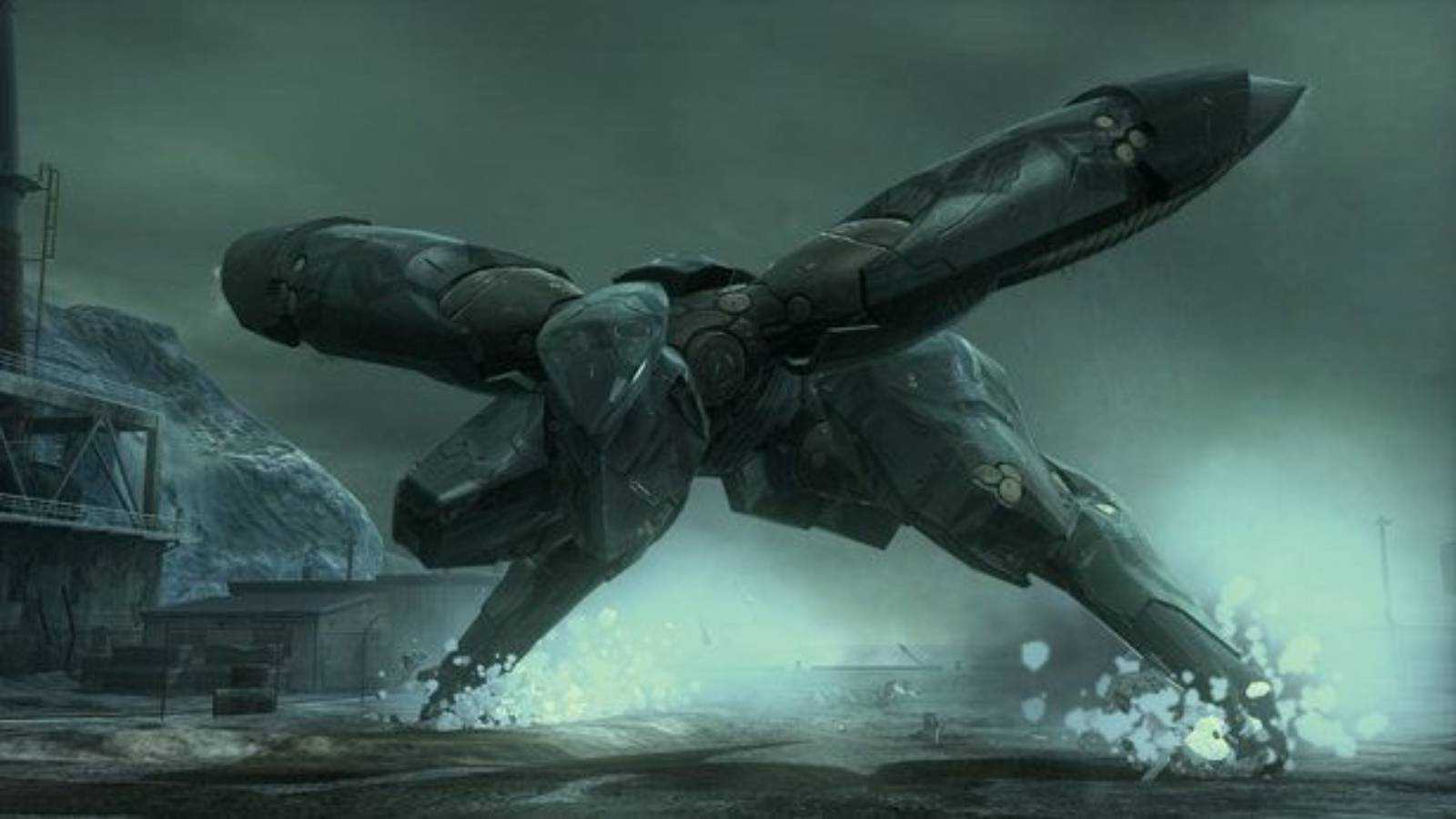 Screenshot from Metal Gear Solid 4 of Metal Gear Ray