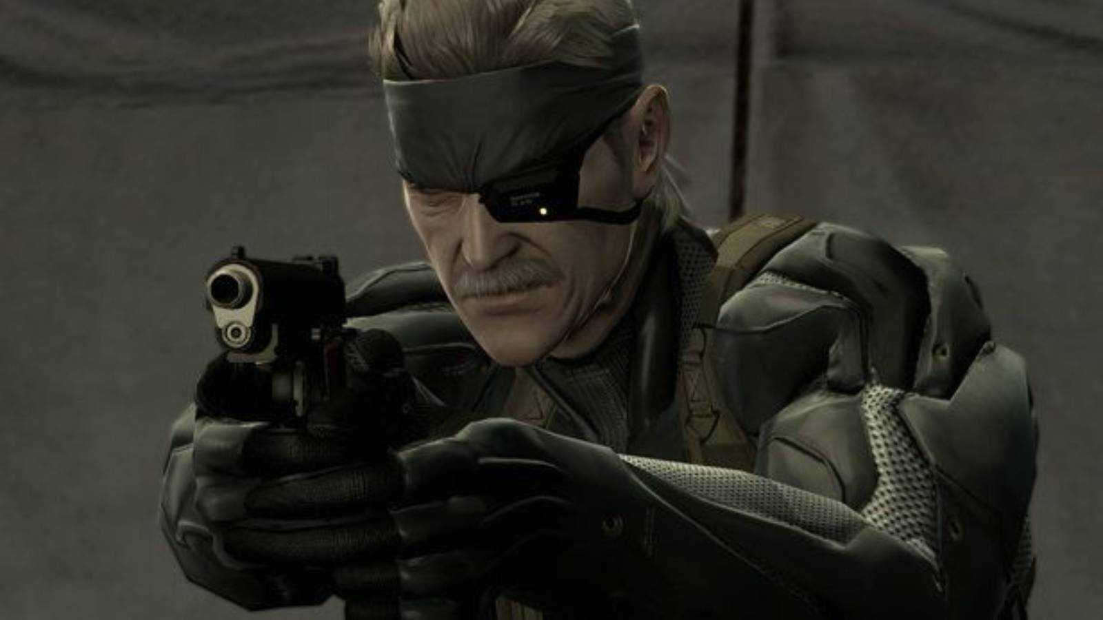 Screenshot from Metal Gear Solid 4 of Old Snake