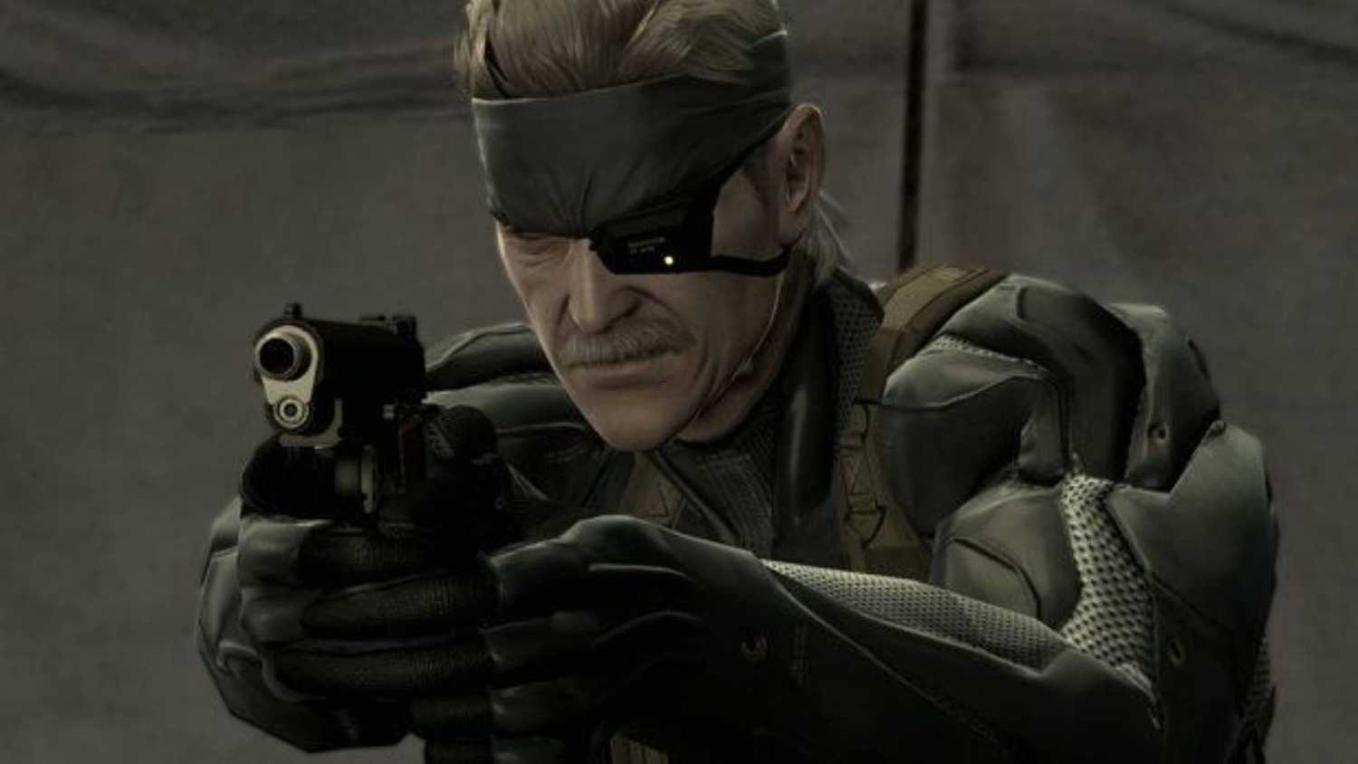 Screenshot from Metal Gear Solid 4 of Old Snake
