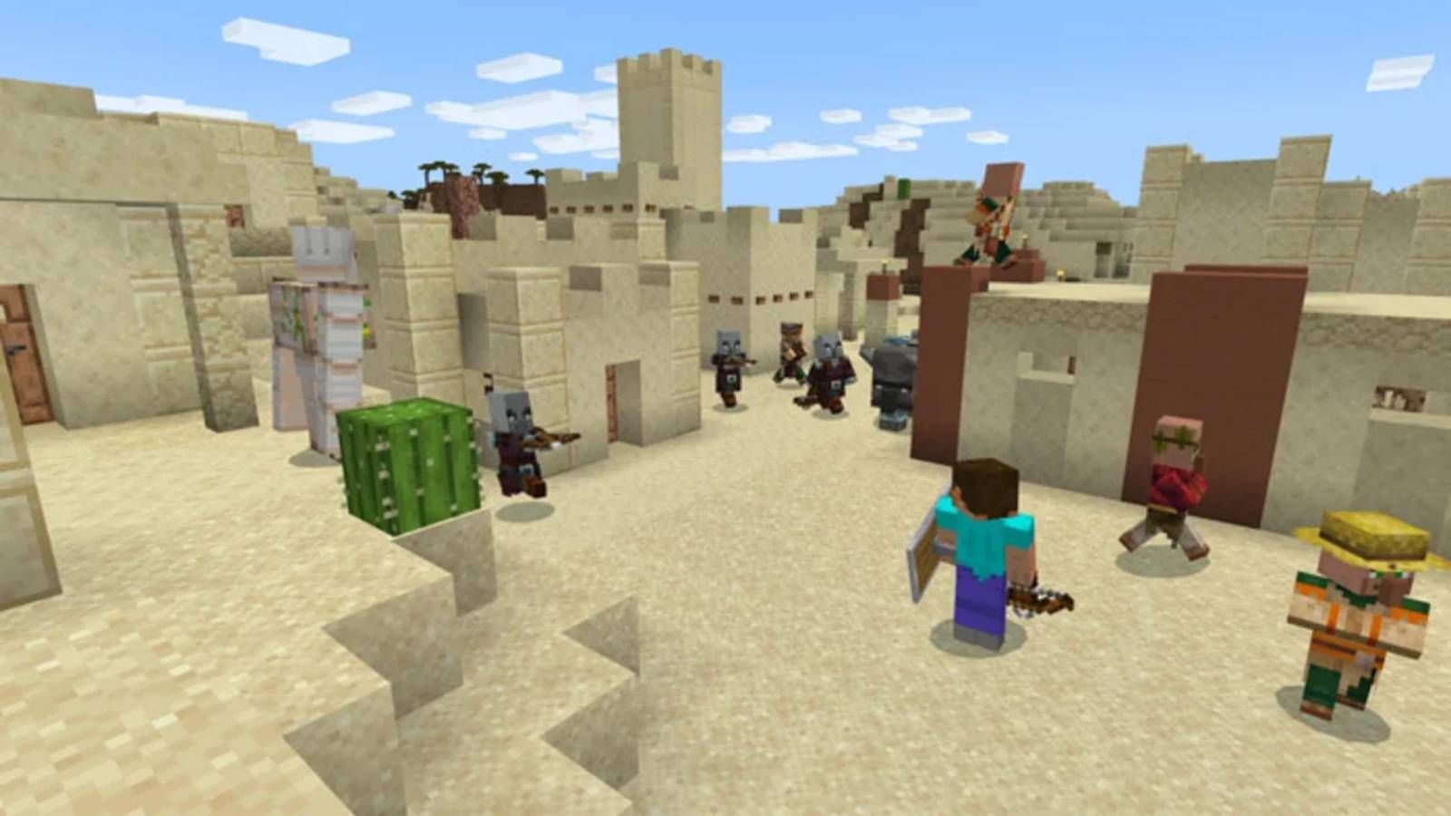 a desert village under attack