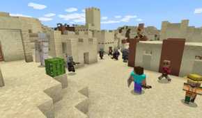 a desert village under attack