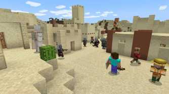 a desert village under attack