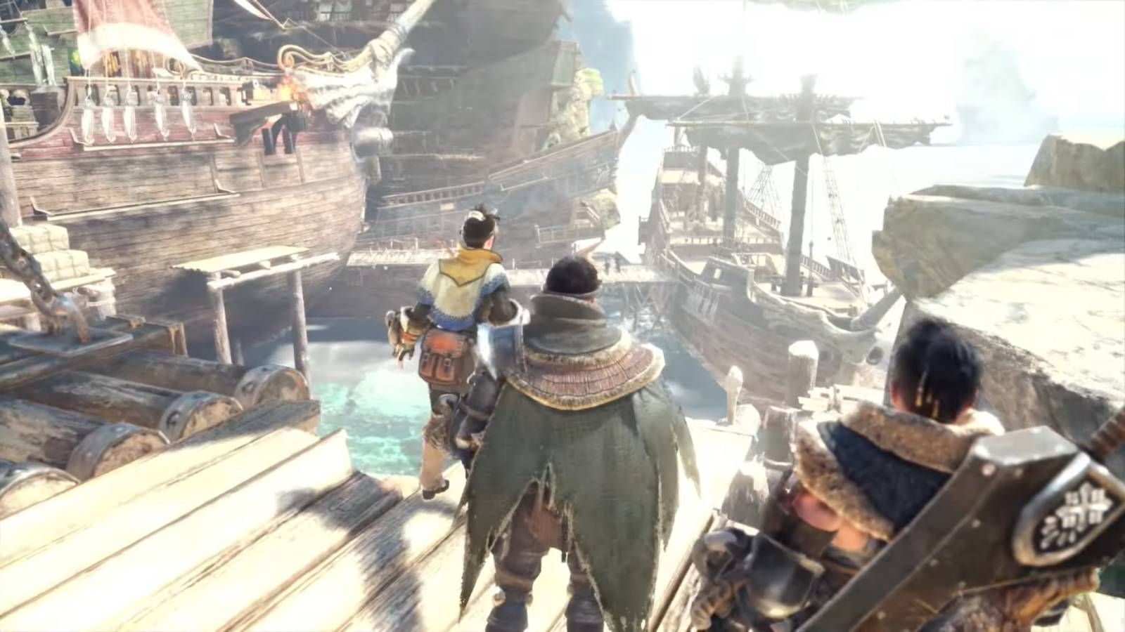 Screenshot from Monster Hunter World of adventures on a ship