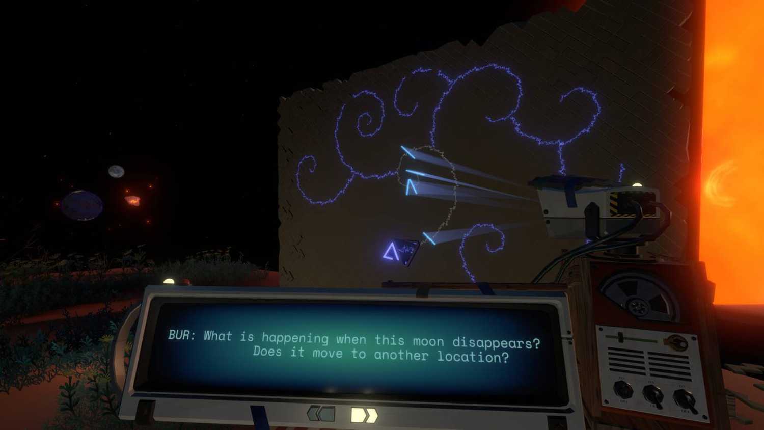 Screenshot from Outer Wilds of a star chart