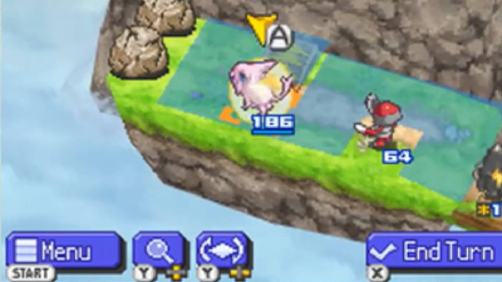 Screenshot from Pokemon Conquest of Espeon attacking