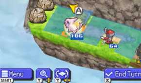 Screenshot from Pokemon Conquest of Espeon attacking