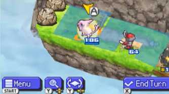 Screenshot from Pokemon Conquest of Espeon attacking