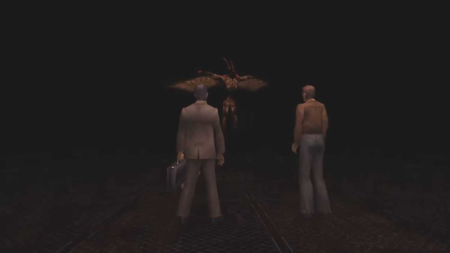 Screenshot of Harry in Silent Hill with the final boss