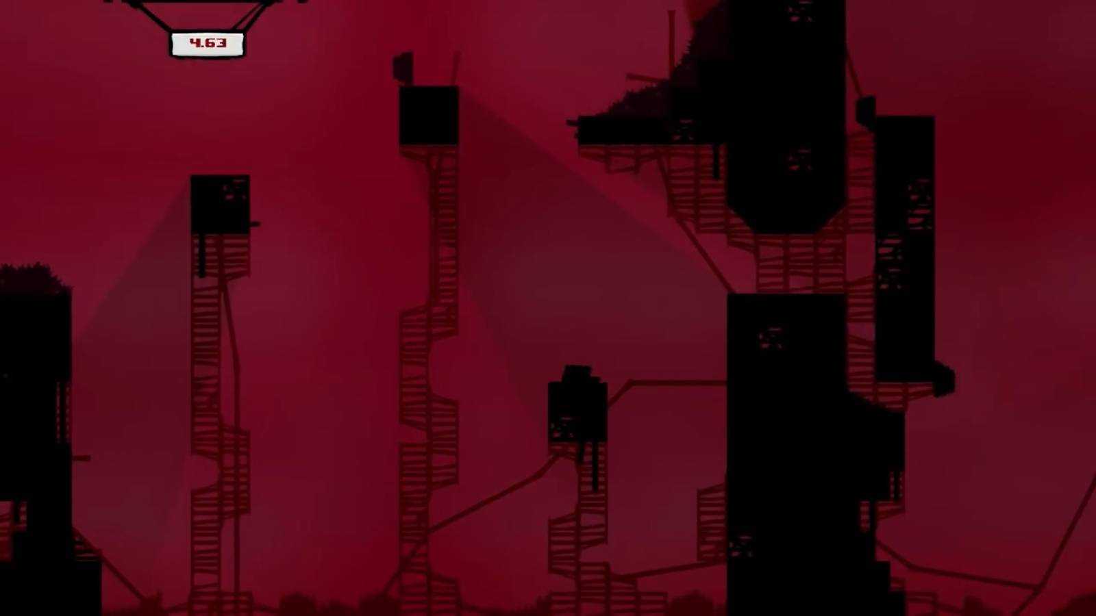 a dark level from Super Meat Boy