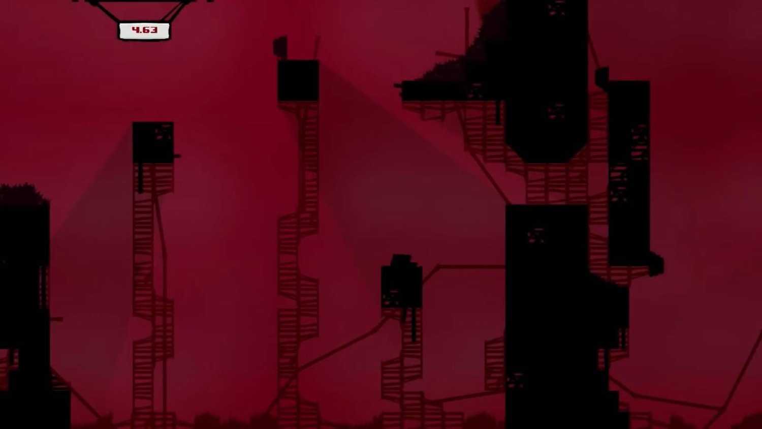 a dark level from Super Meat Boy