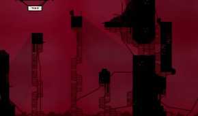 a dark level from Super Meat Boy