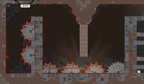 Super Meat Boy next a deadly saw trap
