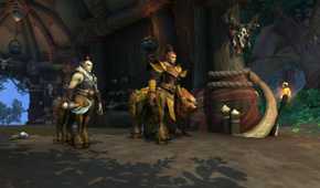 Screenshot from World of Warcraft of a few centaurs