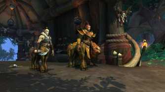 Screenshot from World of Warcraft of a few centaurs