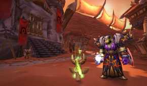 Screenshot from World of Warcraft of an orc from the Horde