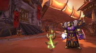 Screenshot from World of Warcraft of an orc from the Horde