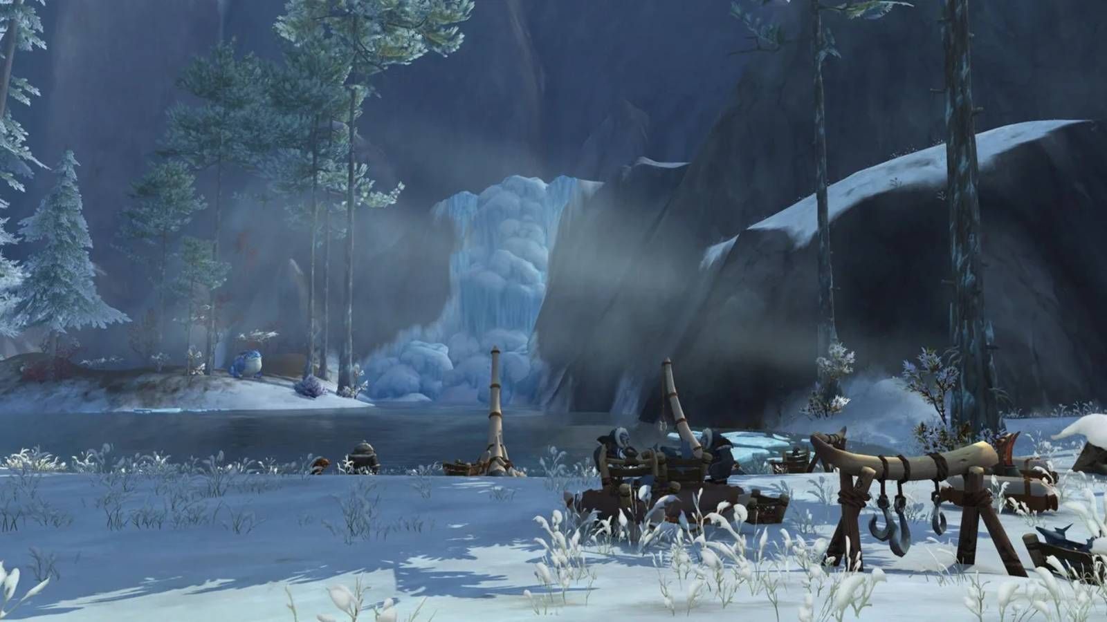 Screenshot from World of Warcraft of an icy lake