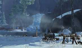 Screenshot from World of Warcraft of an icy lake