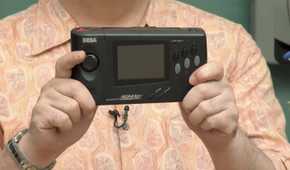 Person holding the Sega Nomad handheld