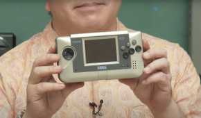 Person holding the Sega Venus prototype handheld