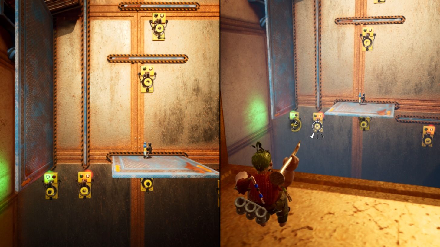 Solving puzzle with nail gun in It Takes Two
