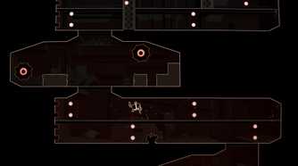 Screenshot from Shotgun Cop Man video game of Shotgun Cop Man propelling himself above a hazard with a shotgun shot