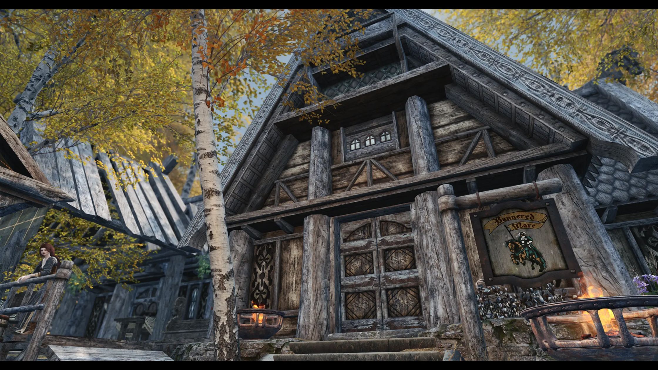 An in-game screenshot of the Skyrim AiO mod