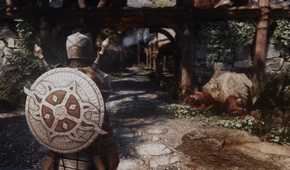 The Nolvus ReShade shader in Skyrim