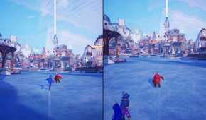 Screenshot of Cody and May in snowglobe level