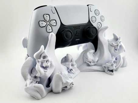 stand controller ps5 joystick holder hell skull