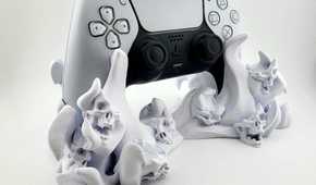 stand controller ps5 joystick holder hell skull