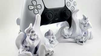 stand controller ps5 joystick holder hell skull