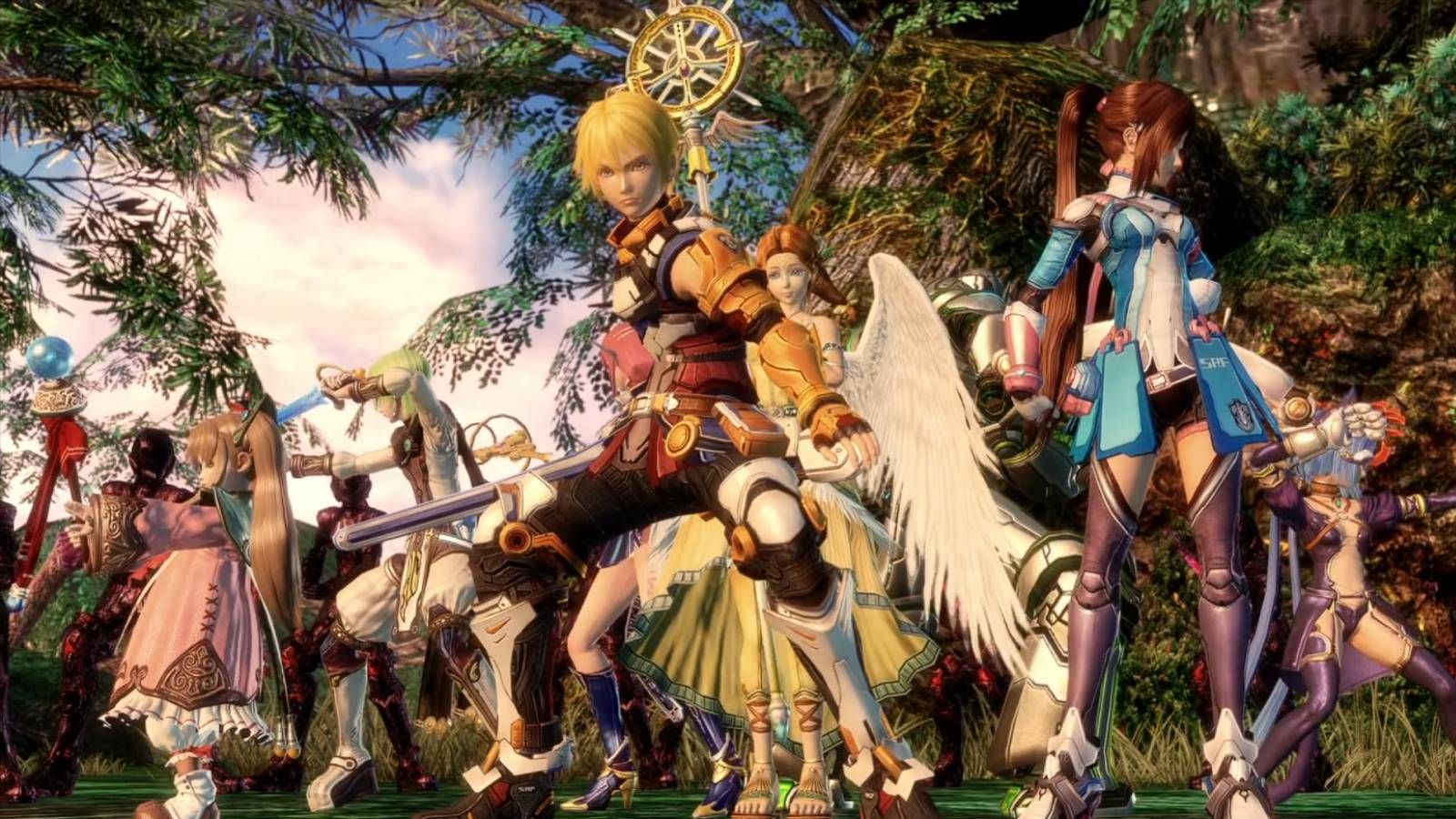 Screenshot from Star Ocean the Last Hope of the whole cast