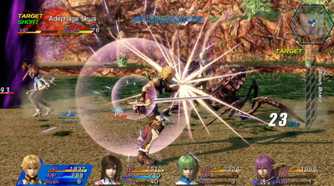 Screenshot from Star Ocean the Last Hope of combat