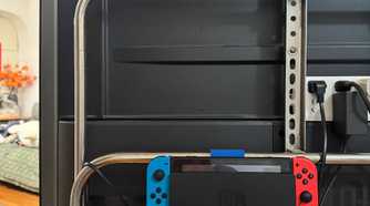Switch game console mount for mobile TV stands