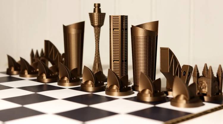 Sydney Architecture Inspired Chess Set