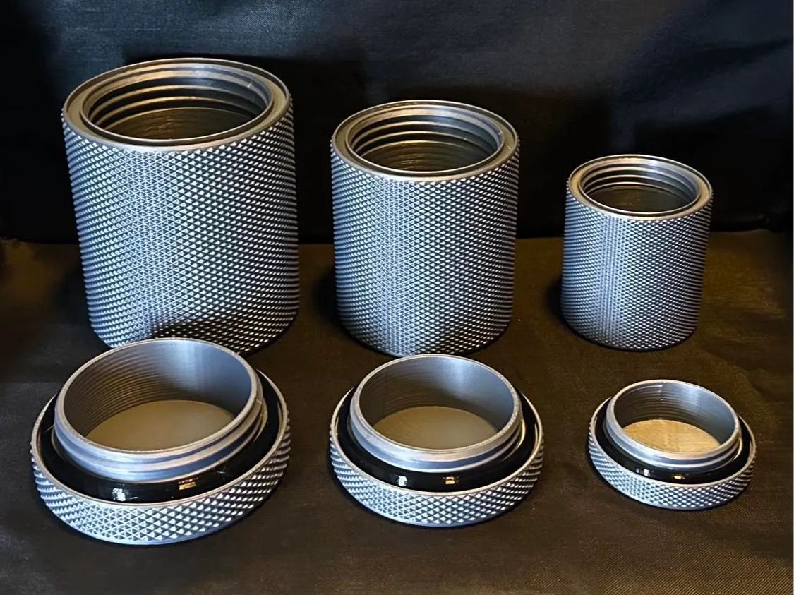 Tall Rugged Threaded Containers